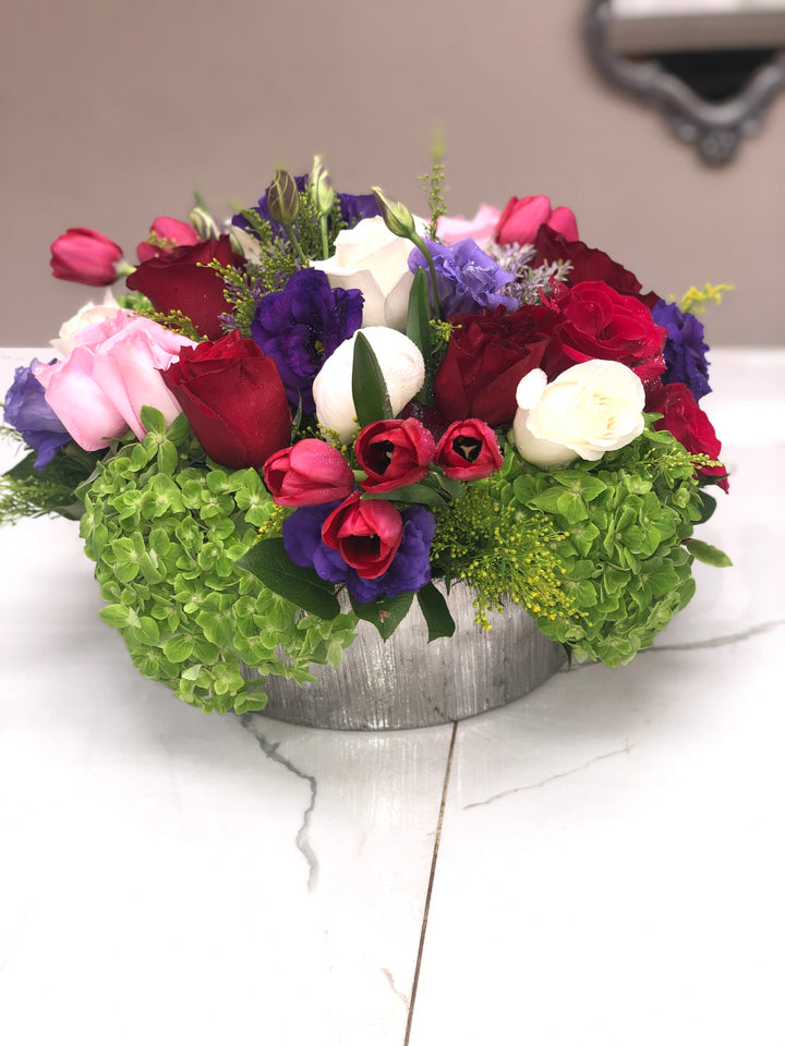 Wild Mix in a Cylinder Vase