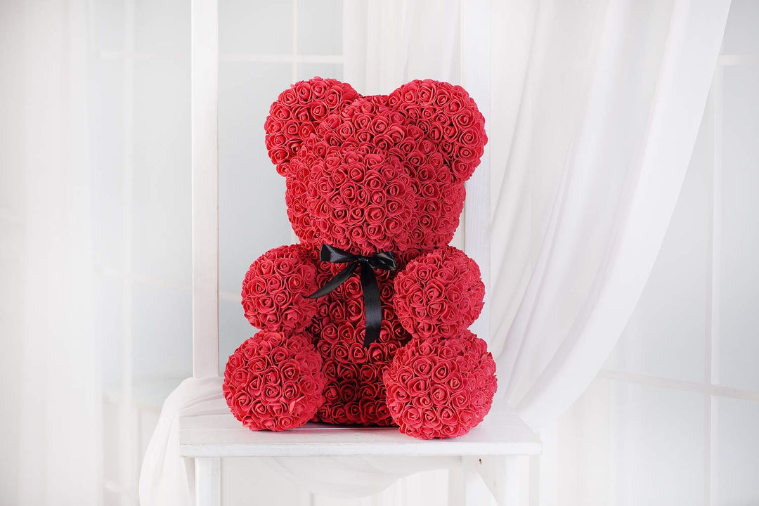 Medium Red Rose Bear