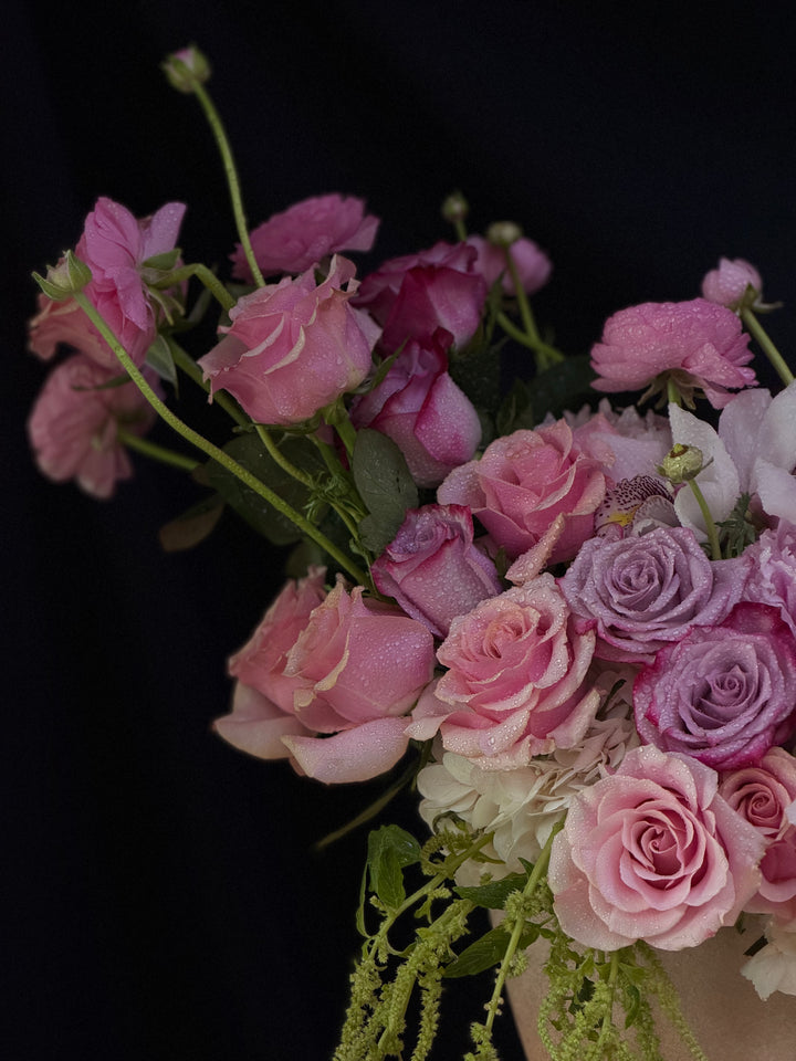 Blush Enchantment – Luxury Pink Rose & Orchid Arrangement