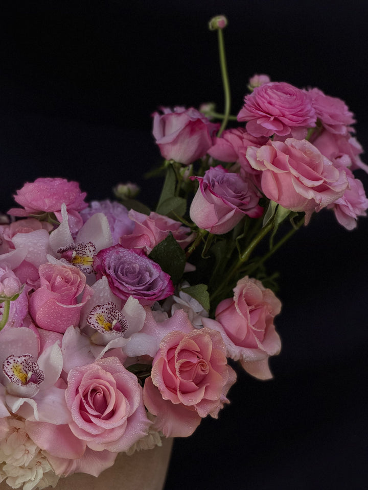 Blush Enchantment – Luxury Pink Rose & Orchid Arrangement