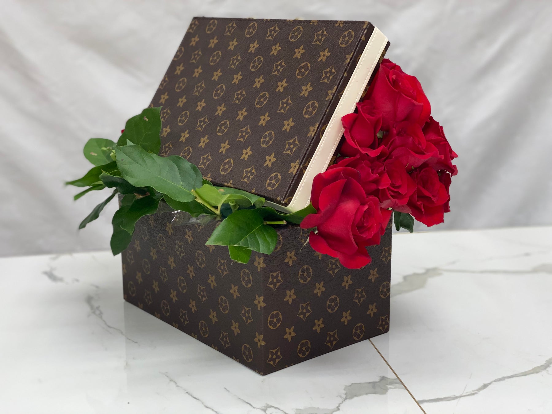 lv flower wrapping paper bouquet