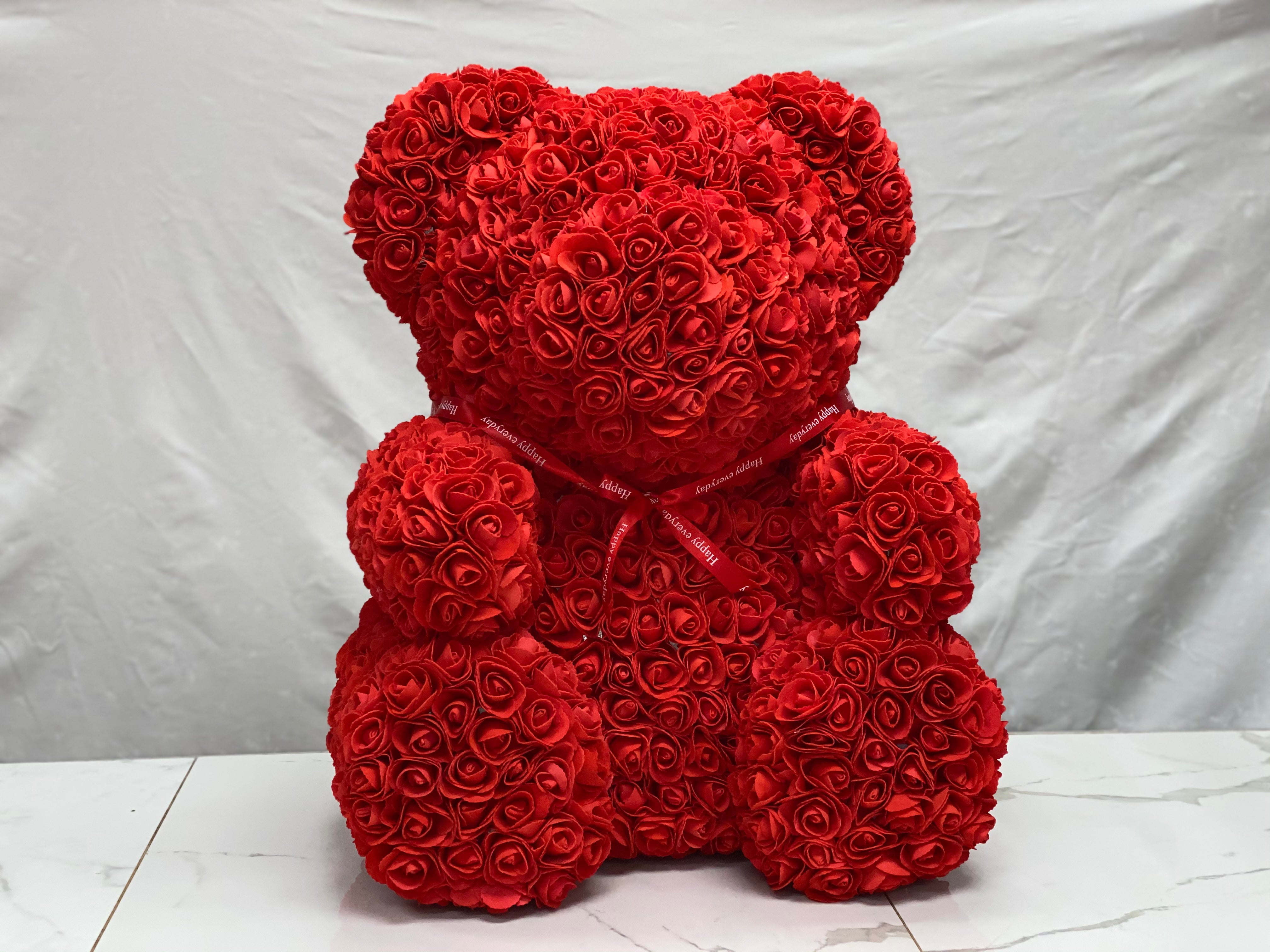 Red best sale flower bear